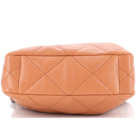 CHANEL Lambskin Quilted Leather Shopping Bag in Light Caramel Brown - Picture 15 of 16